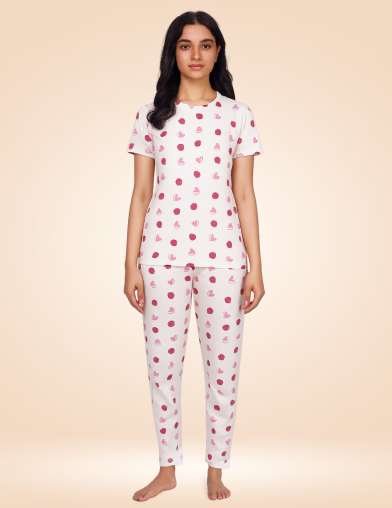 Witty Rabbit Sweetheart Blossoms Pyjama sets
